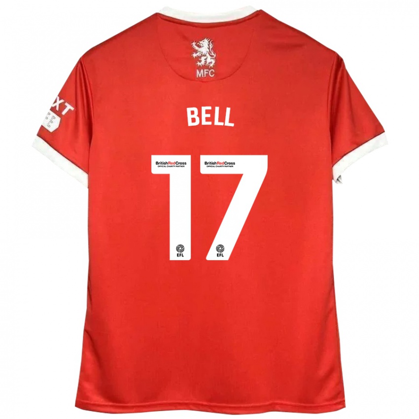 Niño Camiseta Millie Bell #17 Rojo Blanco 1ª Equipación 2024/25 La Camisa Perú