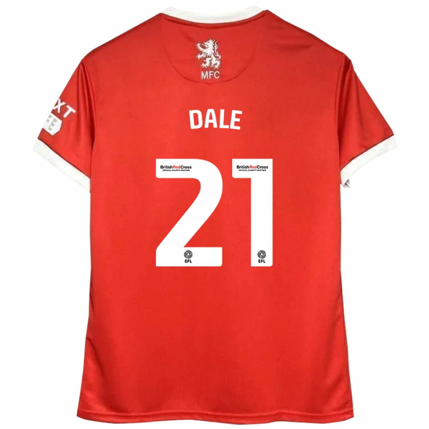 Niño Camiseta Faye Dale #21 Rojo Blanco 1ª Equipación 2024/25 La Camisa Perú