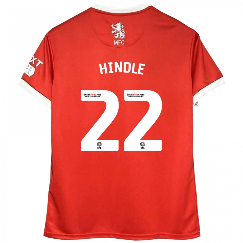 Niño Camiseta Rachel Hindle #22 Rojo Blanco 1ª Equipación 2024/25 La Camisa Perú