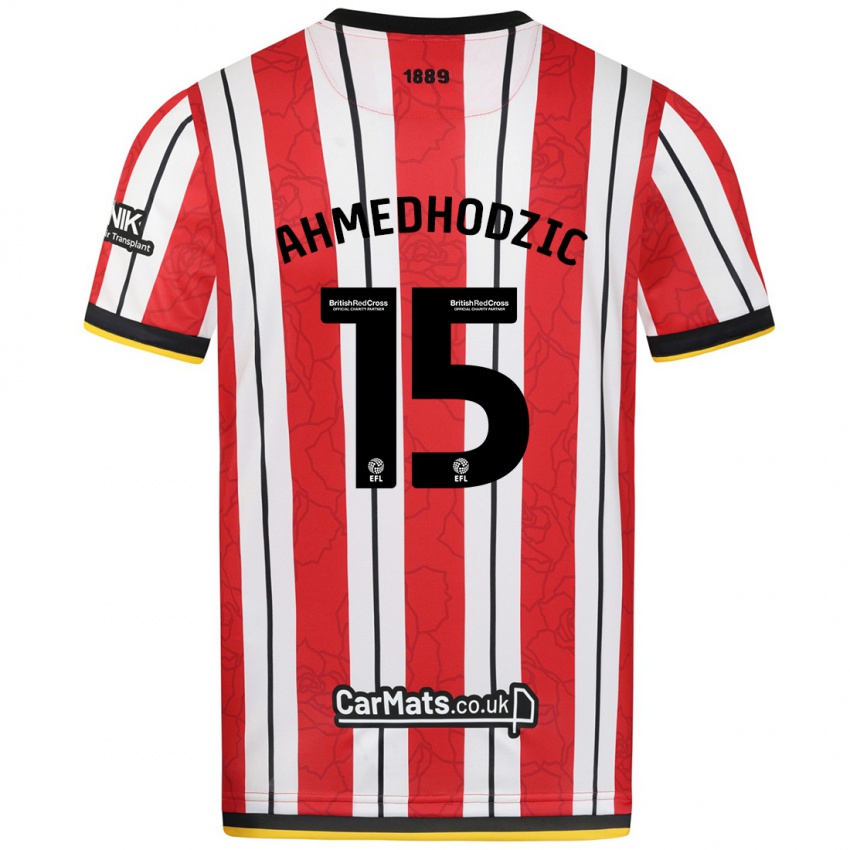 Niño Camiseta Anel Ahmedhodzic #15 Rojo Blanco Rayas 1ª Equipación 2024/25 La Camisa Perú