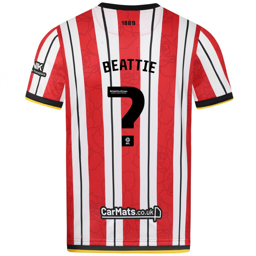 Niño Camiseta Jevan Beattie #0 Rojo Blanco Rayas 1ª Equipación 2024/25 La Camisa Perú