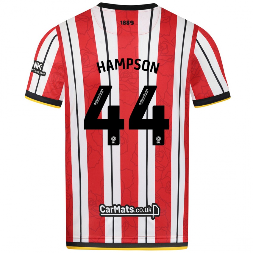 Niño Camiseta Owen Hampson #44 Rojo Blanco Rayas 1ª Equipación 2024/25 La Camisa Perú