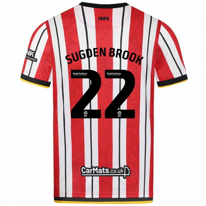 Niño Camiseta Darcie Sugden-Brook #22 Rojo Blanco Rayas 1ª Equipación 2024/25 La Camisa Perú