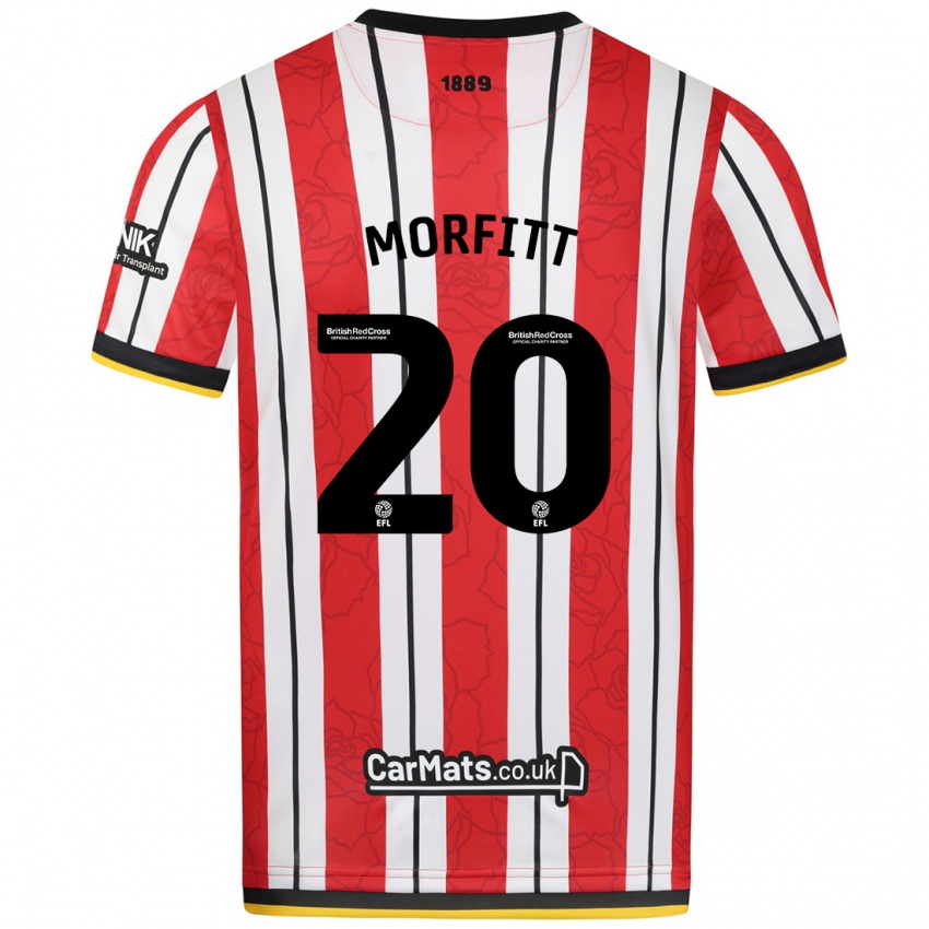 Niño Camiseta Izzy Morfitt #20 Rojo Blanco Rayas 1ª Equipación 2024/25 La Camisa Perú