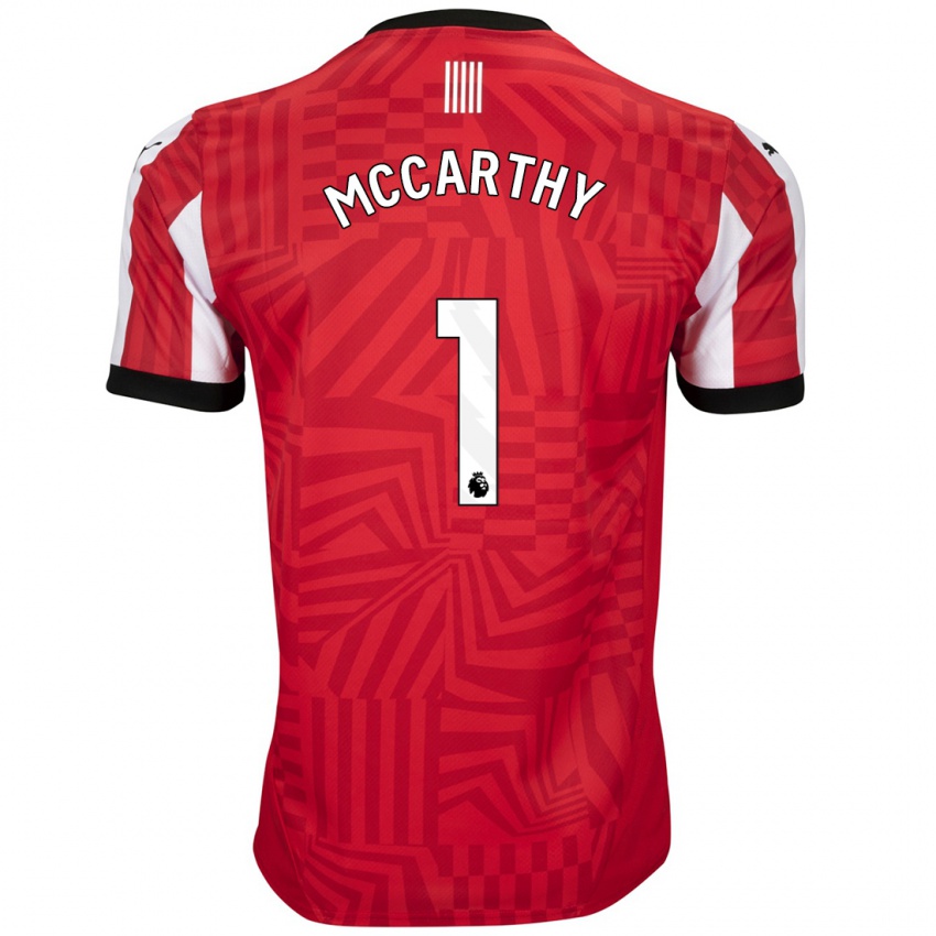 Niño Camiseta Alex Mccarthy #1 Rojo Blanco 1ª Equipación 2024/25 La Camisa Perú