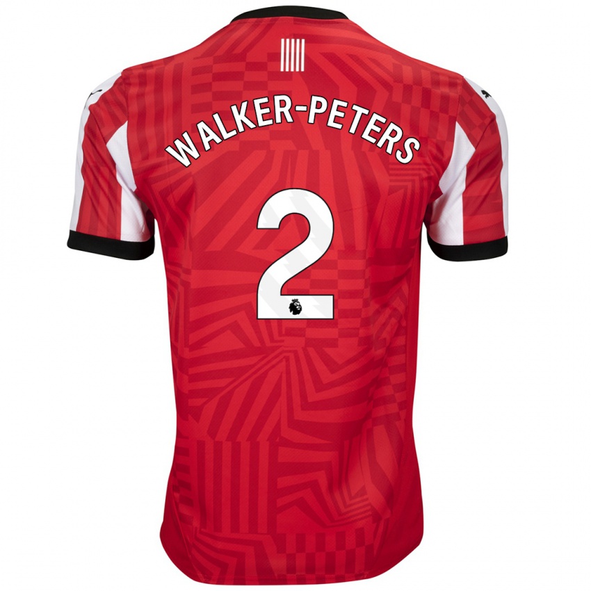 Niño Camiseta Kyle Walker-Peters #2 Rojo Blanco 1ª Equipación 2024/25 La Camisa Perú