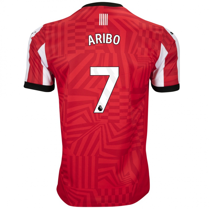 Niño Camiseta Joe Aribo #7 Rojo Blanco 1ª Equipación 2024/25 La Camisa Perú