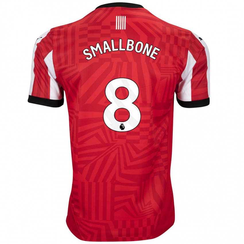 Niño Camiseta Will Smallbone #8 Rojo Blanco 1ª Equipación 2024/25 La Camisa Perú