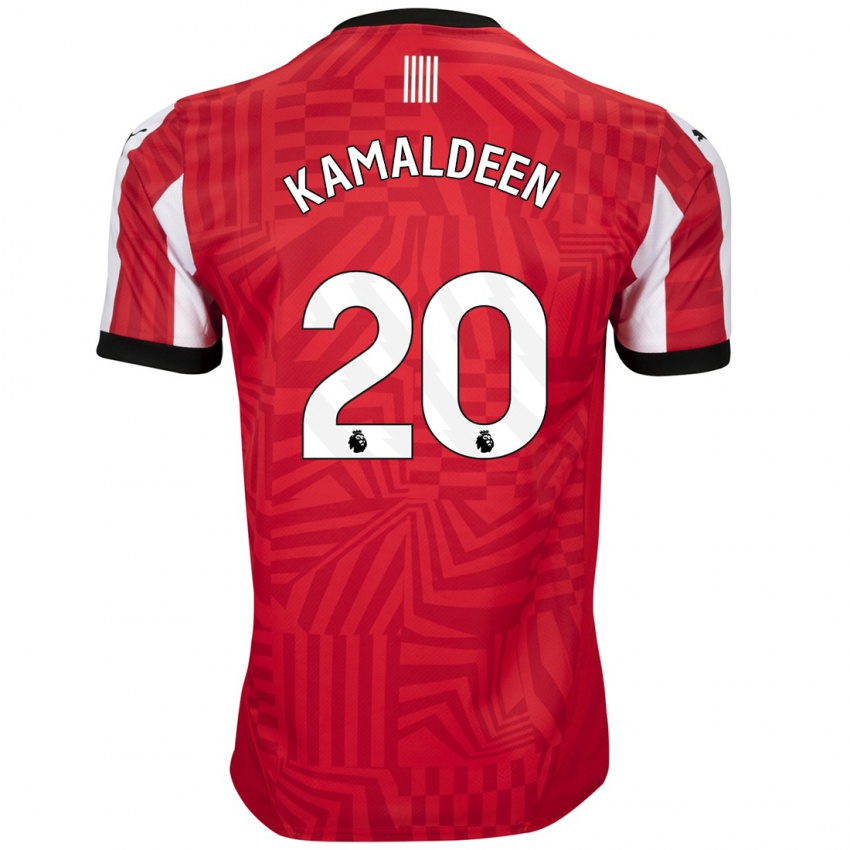 Niño Camiseta Kamaldeen Sulemana #20 Rojo Blanco 1ª Equipación 2024/25 La Camisa Perú