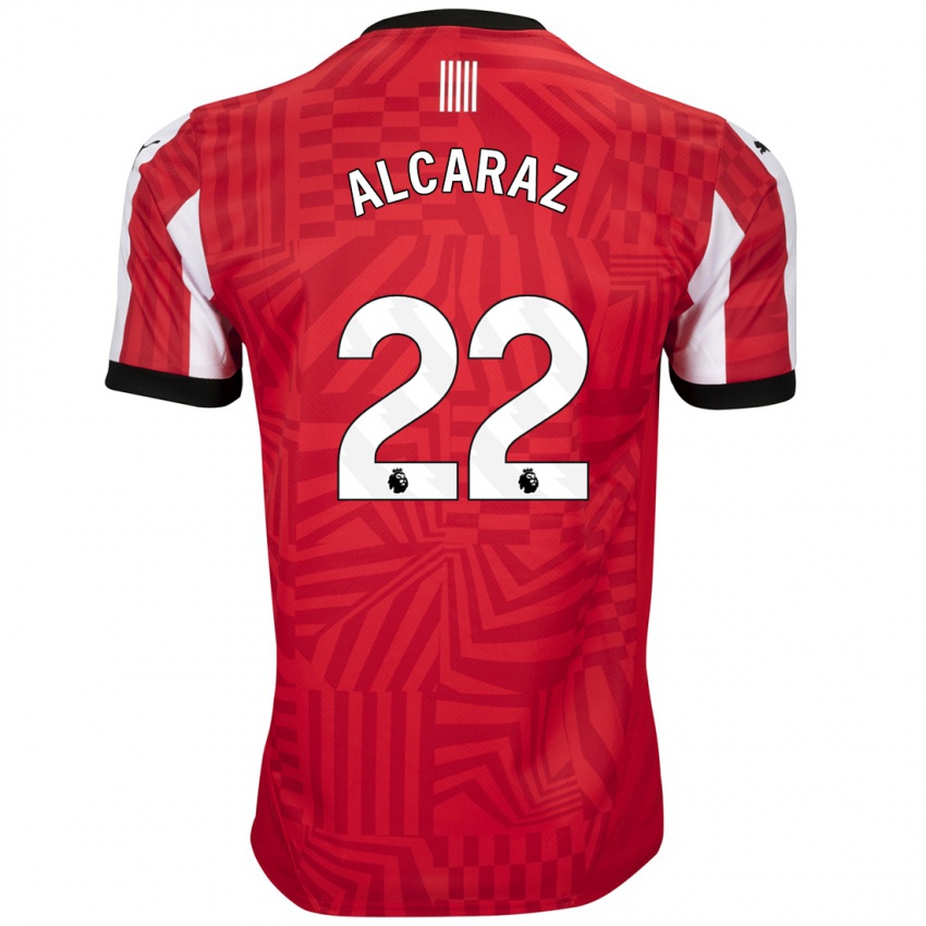 Niño Camiseta Carlos Alcaraz #22 Rojo Blanco 1ª Equipación 2024/25 La Camisa Perú