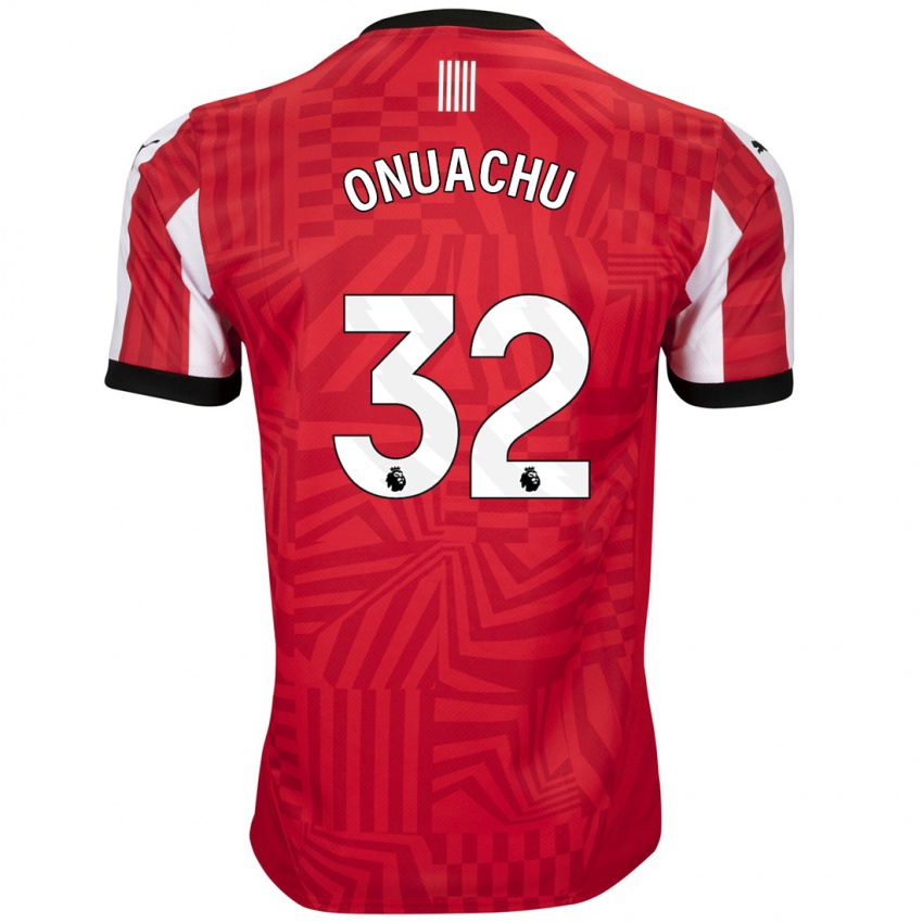 Niño Camiseta Paul Onuachu #32 Rojo Blanco 1ª Equipación 2024/25 La Camisa Perú