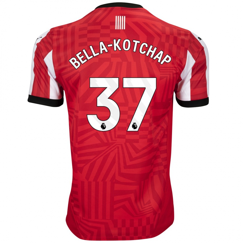 Niño Camiseta Armel Bella-Kotchap #37 Rojo Blanco 1ª Equipación 2024/25 La Camisa Perú