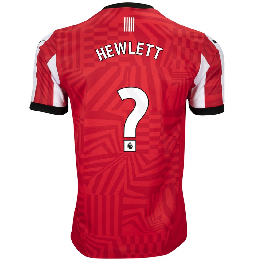 Niño Camiseta Jem Hewlett #0 Rojo Blanco 1ª Equipación 2024/25 La Camisa Perú