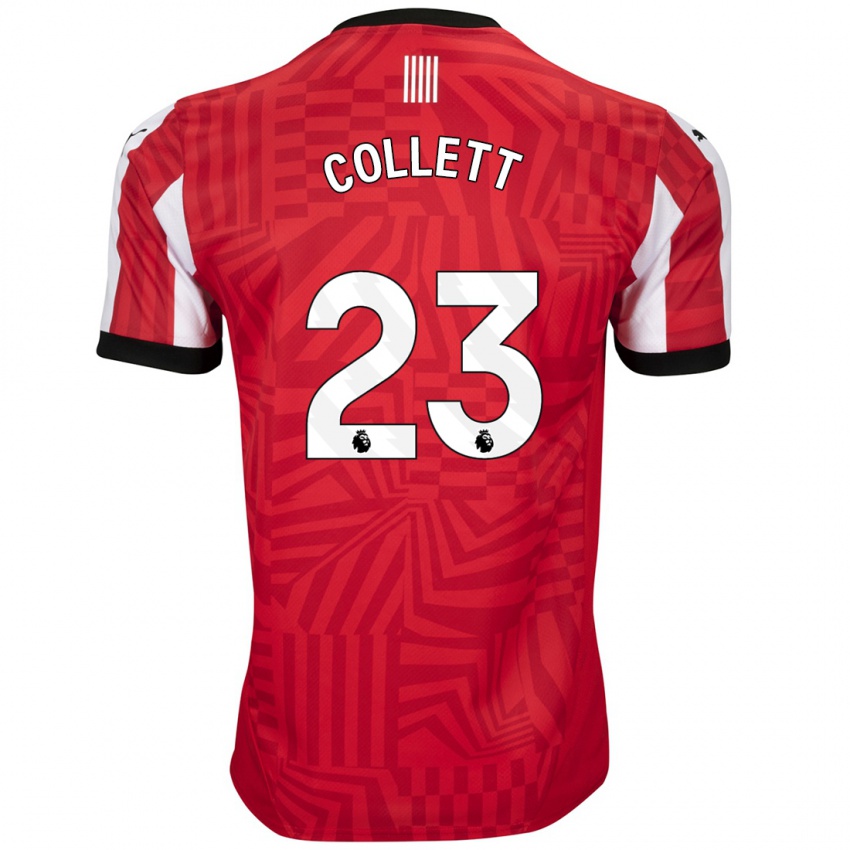 Niño Camiseta Megan Collett #23 Rojo Blanco 1ª Equipación 2024/25 La Camisa Perú