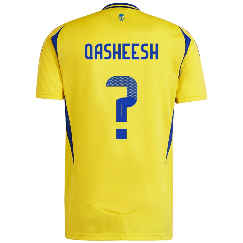 Niño Camiseta Majed Qasheesh #0 Amarillo Azul 1ª Equipación 2024/25 La Camisa Perú