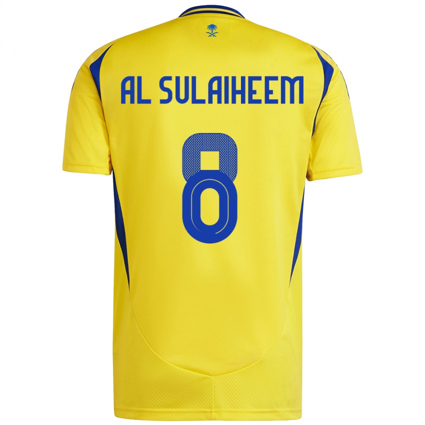 Niño Camiseta Abdulmajeed Al-Sulaiheem #8 Amarillo Azul 1ª Equipación 2024/25 La Camisa Perú