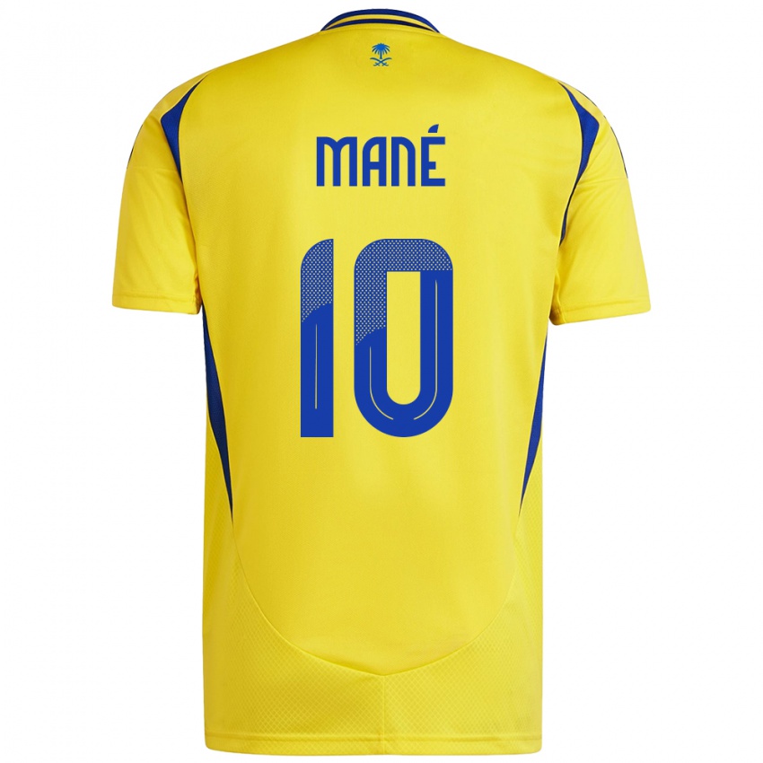 Niño Camiseta Sadio Mane #10 Amarillo Azul 1ª Equipación 2024/25 La Camisa Perú