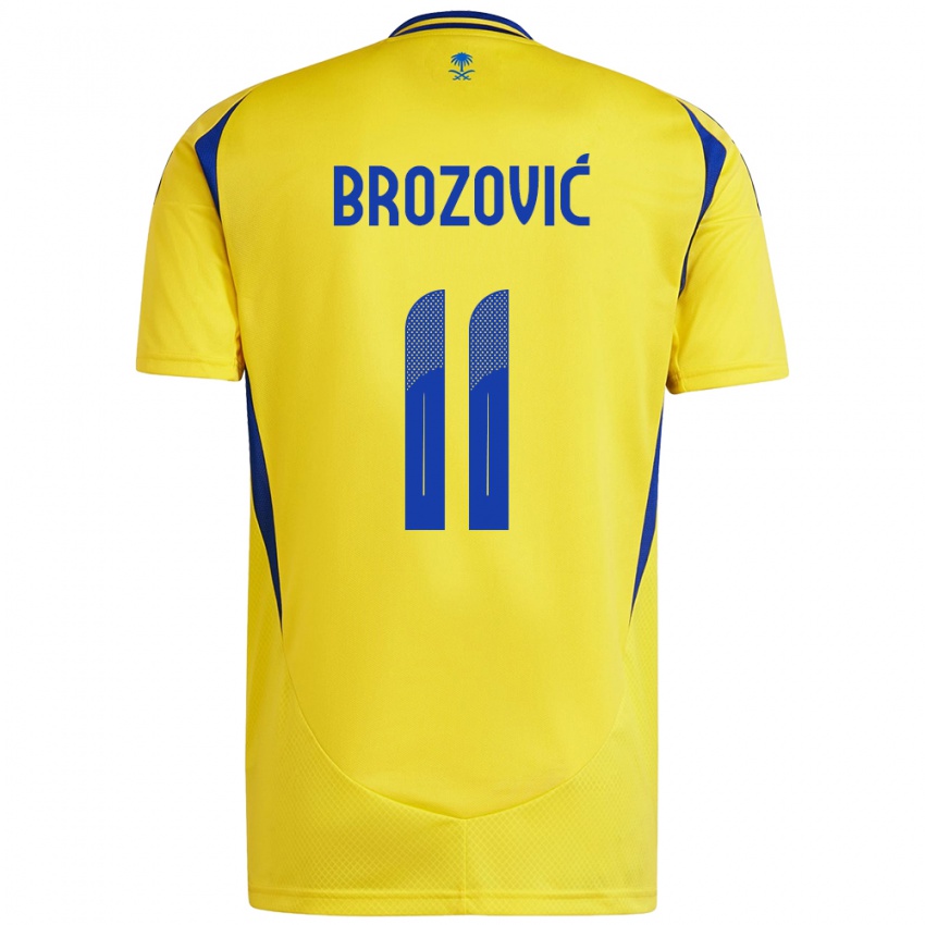 Niño Camiseta Marcelo Brozovic #11 Amarillo Azul 1ª Equipación 2024/25 La Camisa Perú