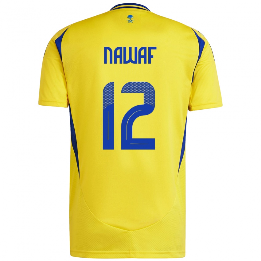 Niño Camiseta Nawaf Al-Boushal #12 Amarillo Azul 1ª Equipación 2024/25 La Camisa Perú