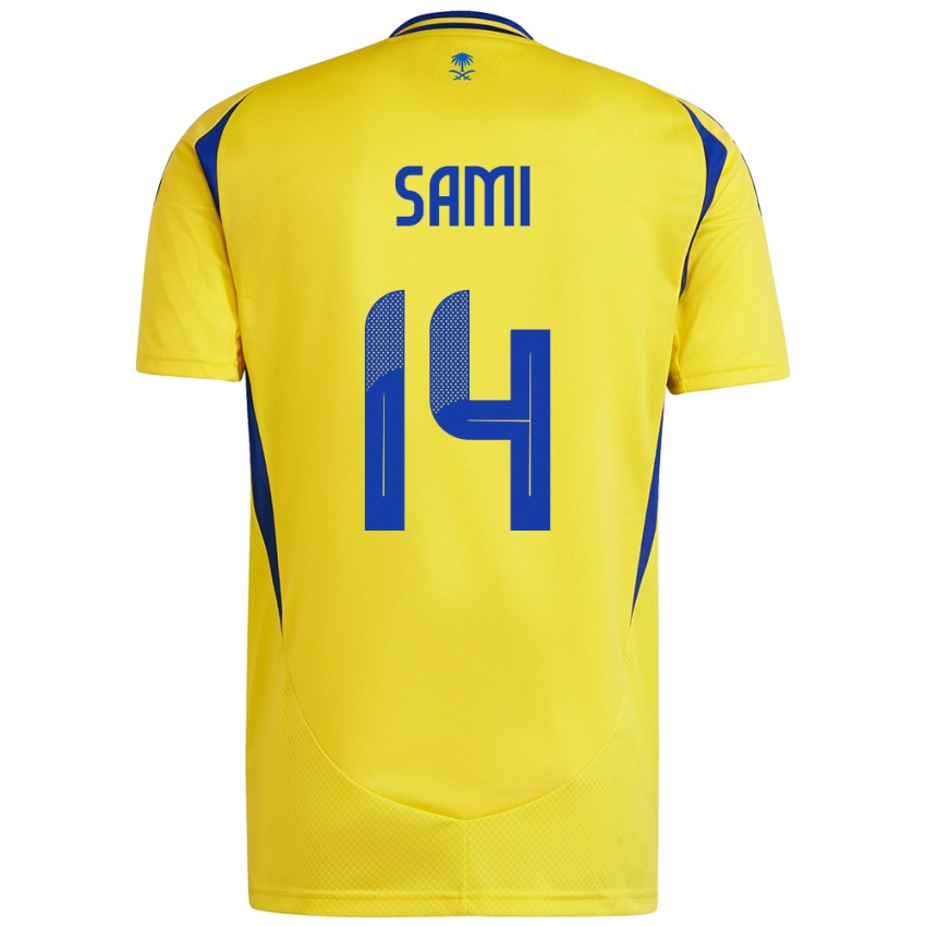 Niño Camiseta Sami Al-Najei #14 Amarillo Azul 1ª Equipación 2024/25 La Camisa Perú