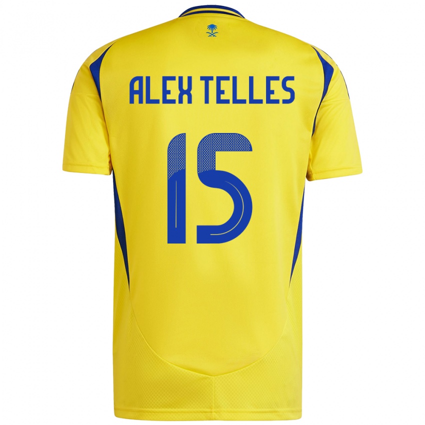 Niño Camiseta Alex Telles #15 Amarillo Azul 1ª Equipación 2024/25 La Camisa Perú