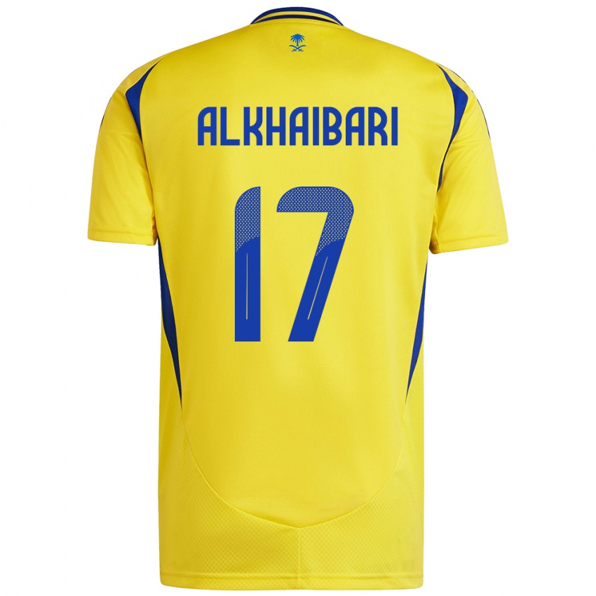 Niño Camiseta Abdullah Al-Khaibari #17 Amarillo Azul 1ª Equipación 2024/25 La Camisa Perú