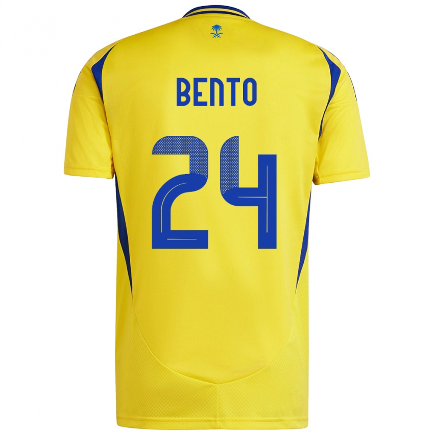 Niño Camiseta Bento #24 Amarillo Azul 1ª Equipación 2024/25 La Camisa Perú