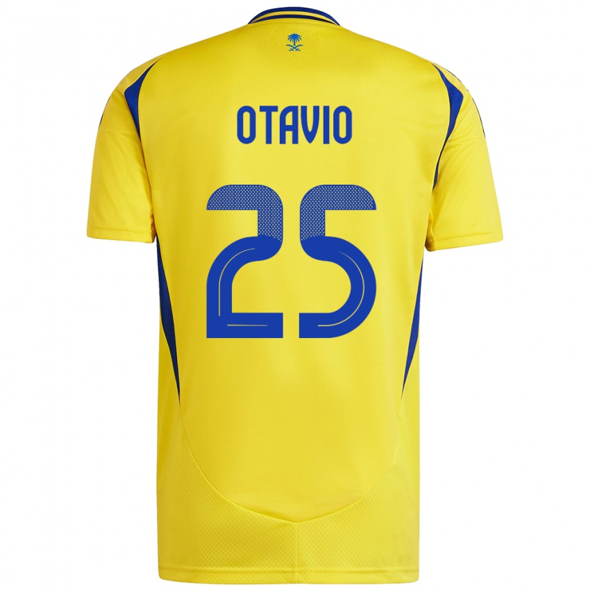 Niño Camiseta Otavio #25 Amarillo Azul 1ª Equipación 2024/25 La Camisa Perú