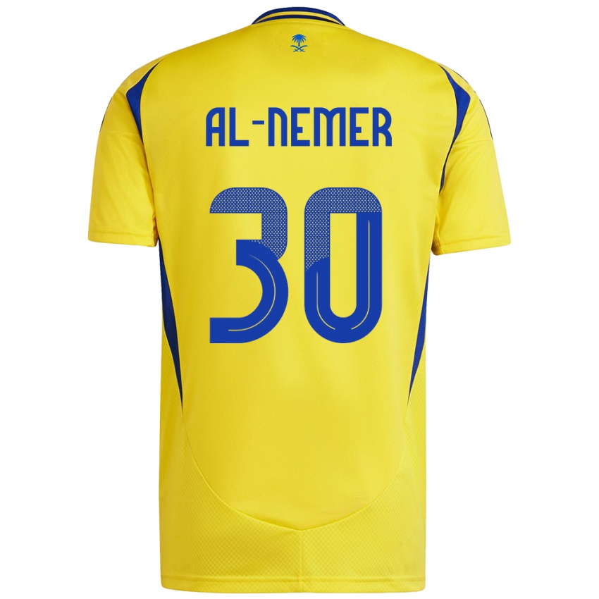 Niño Camiseta Meshari Al-Nemer #30 Amarillo Azul 1ª Equipación 2024/25 La Camisa Perú