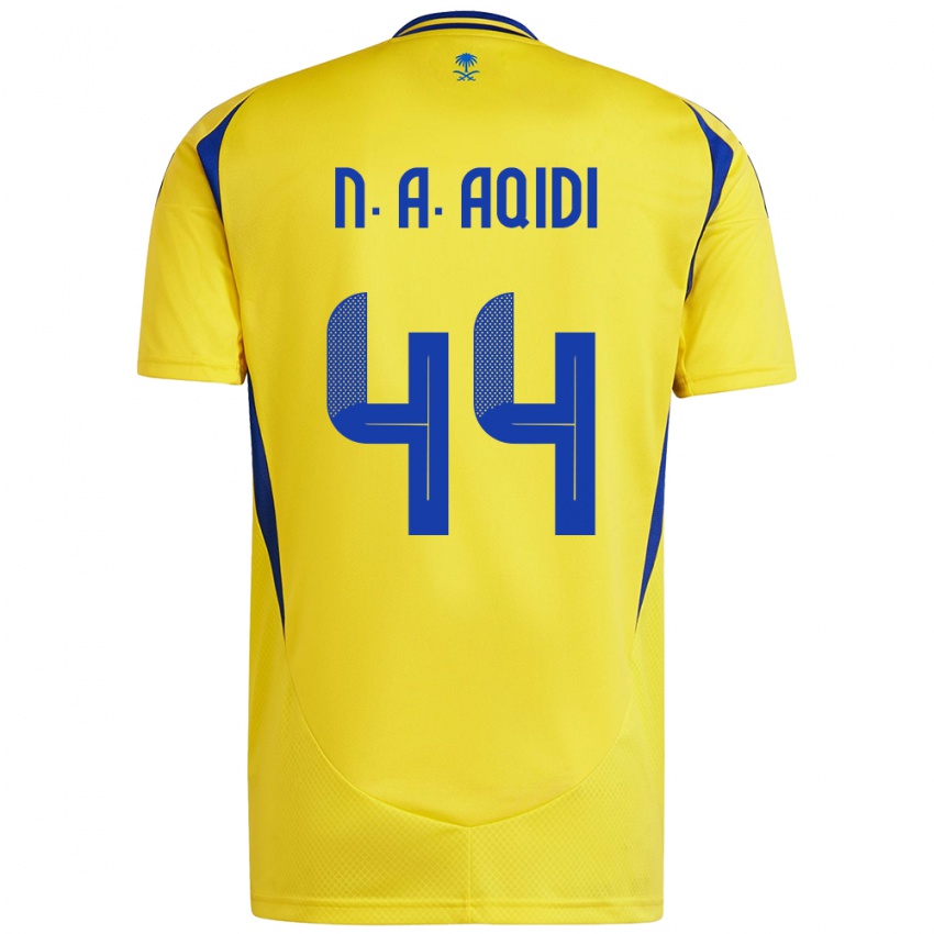 Niño Camiseta Nawaf Al-Aqidi #44 Amarillo Azul 1ª Equipación 2024/25 La Camisa Perú