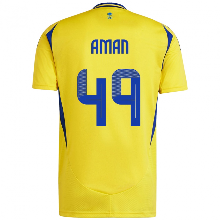 Niño Camiseta Awad Aman #49 Amarillo Azul 1ª Equipación 2024/25 La Camisa Perú