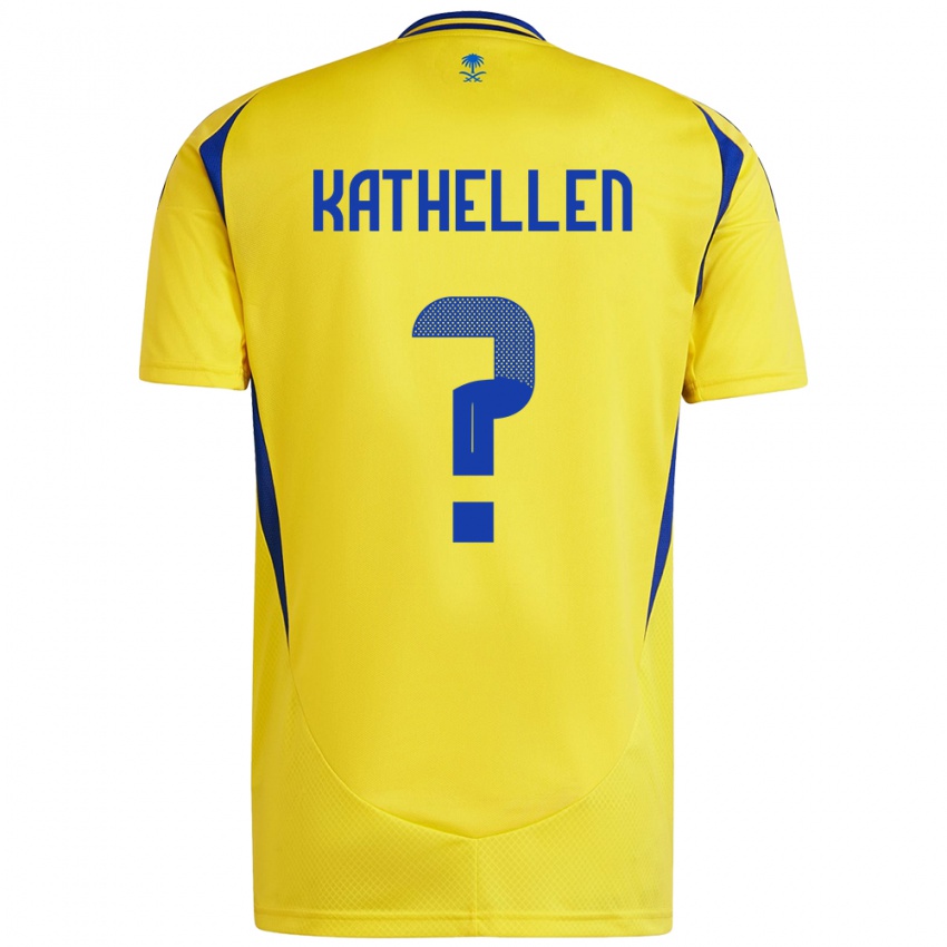 Niño Camiseta Kathellen #0 Amarillo Azul 1ª Equipación 2024/25 La Camisa Perú