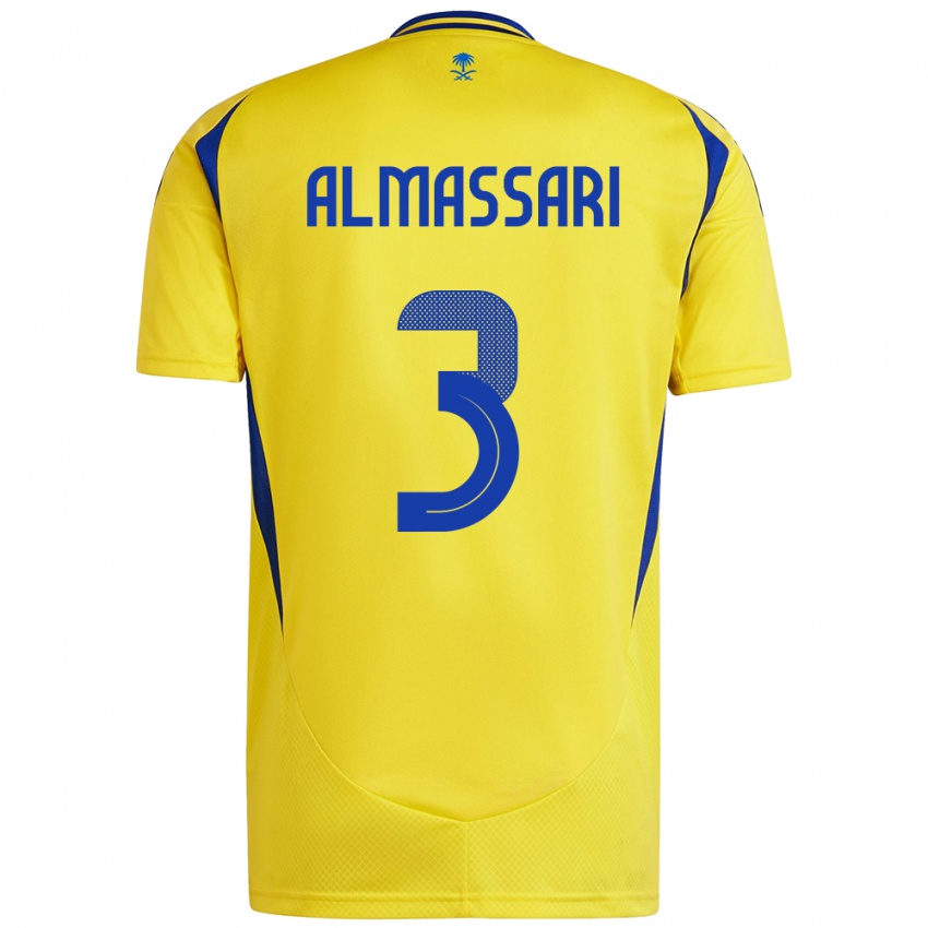 Niño Camiseta Wadha Almassari #3 Amarillo Azul 1ª Equipación 2024/25 La Camisa Perú