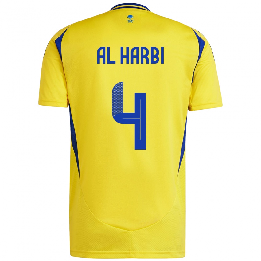 Niño Camiseta Fay Al-Harbi #4 Amarillo Azul 1ª Equipación 2024/25 La Camisa Perú