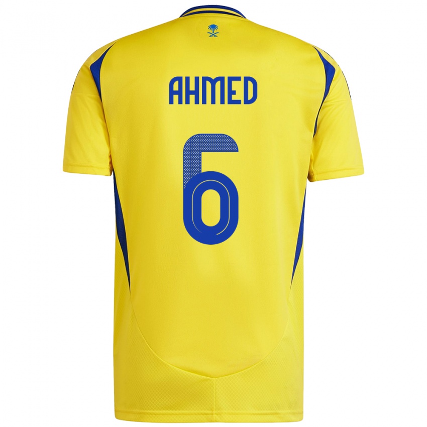 Niño Camiseta Aseel Ahmed #6 Amarillo Azul 1ª Equipación 2024/25 La Camisa Perú