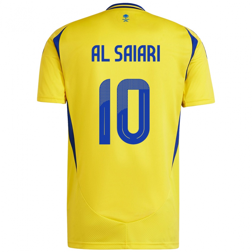 Niño Camiseta Mubarkh Al-Saiari #10 Amarillo Azul 1ª Equipación 2024/25 La Camisa Perú