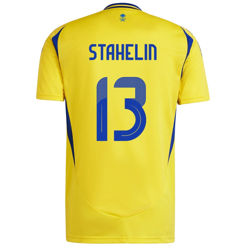 Niño Camiseta Izabela Stahelin #13 Amarillo Azul 1ª Equipación 2024/25 La Camisa Perú