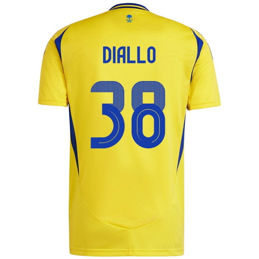 Niño Camiseta Aminata Diallo #38 Amarillo Azul 1ª Equipación 2024/25 La Camisa Perú