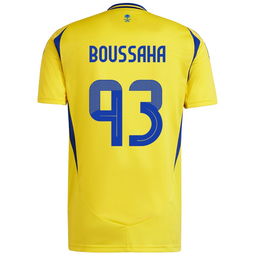 Niño Camiseta Lina Boussaha #93 Amarillo Azul 1ª Equipación 2024/25 La Camisa Perú