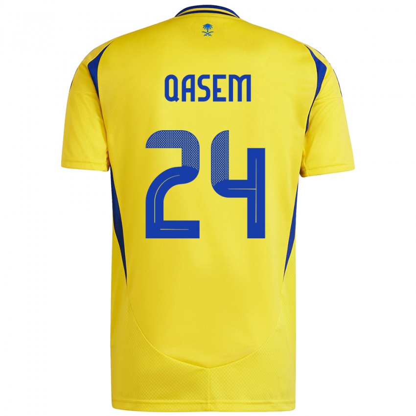 Niño Camiseta Mohammed Qasem #24 Amarillo Azul 1ª Equipación 2024/25 La Camisa Perú