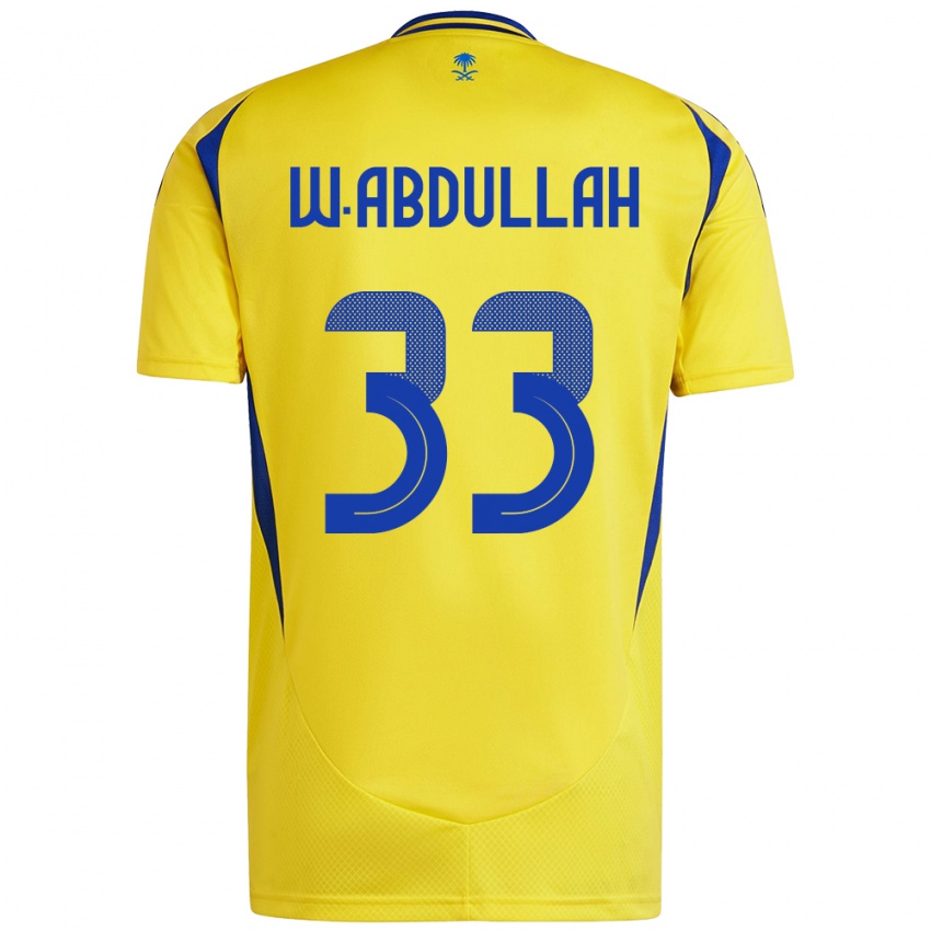 Niño Camiseta Waleed Abdullah #33 Amarillo Azul 1ª Equipación 2024/25 La Camisa Perú