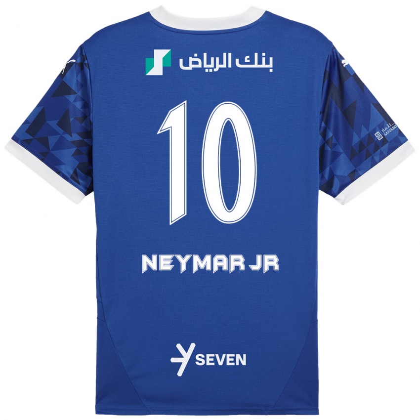 Niño Camiseta Neymar #10 Azul Oscuro Blanco 1ª Equipación 2024/25 La Camisa Perú