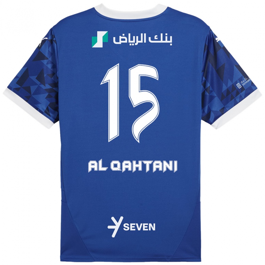 Niño Camiseta Mohammed Al-Qahtani #15 Azul Oscuro Blanco 1ª Equipación 2024/25 La Camisa Perú