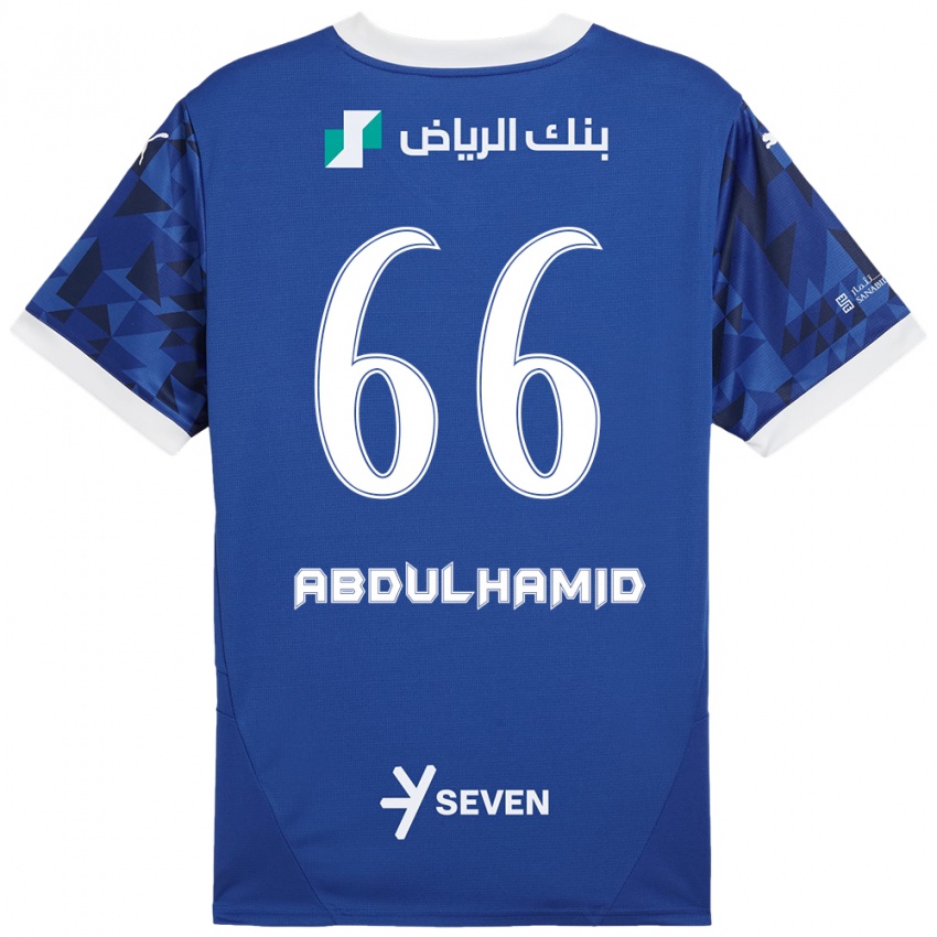 Niño Camiseta Saud Abdulhamid #66 Azul Oscuro Blanco 1ª Equipación 2024/25 La Camisa Perú