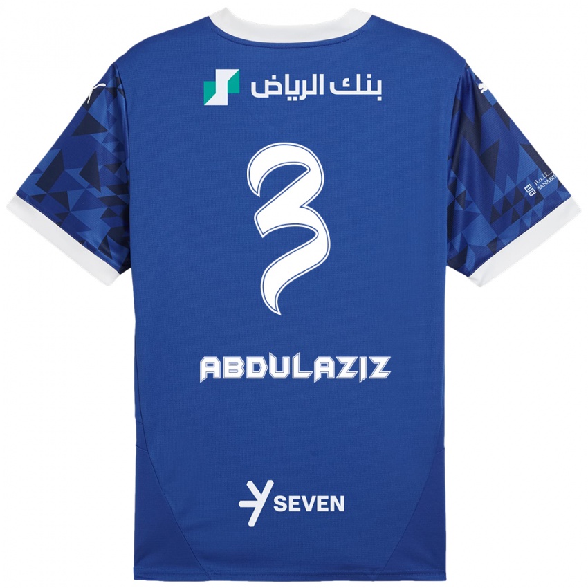 Niño Camiseta Al Jawhara Abdulaziz #3 Azul Oscuro Blanco 1ª Equipación 2024/25 La Camisa Perú