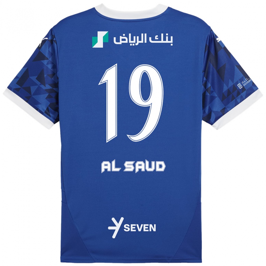 Niño Camiseta Manal Al Saud #19 Azul Oscuro Blanco 1ª Equipación 2024/25 La Camisa Perú