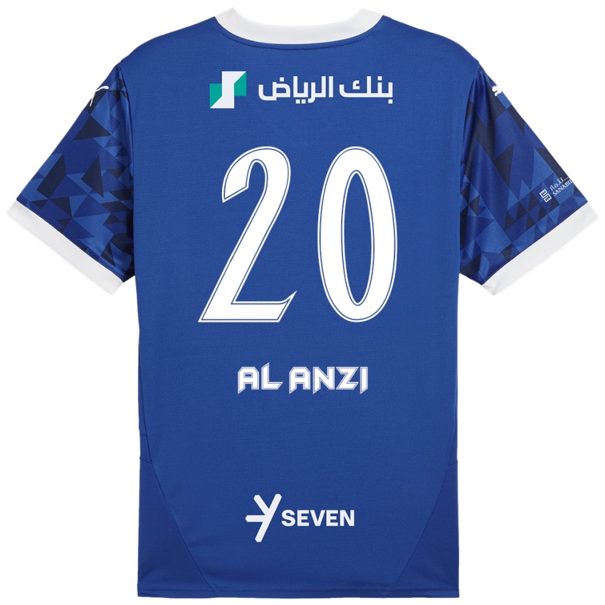 Niño Camiseta Areej Al-Anzi #20 Azul Oscuro Blanco 1ª Equipación 2024/25 La Camisa Perú