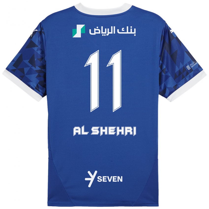 Niño Camiseta Saleh Al-Shehri #11 Azul Oscuro Blanco 1ª Equipación 2024/25 La Camisa Perú