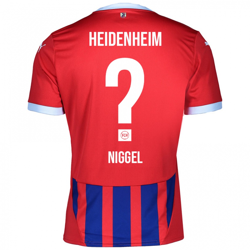 Niño Camiseta Henrik Niggel #0 Rojo Azul 1ª Equipación 2024/25 La Camisa Perú