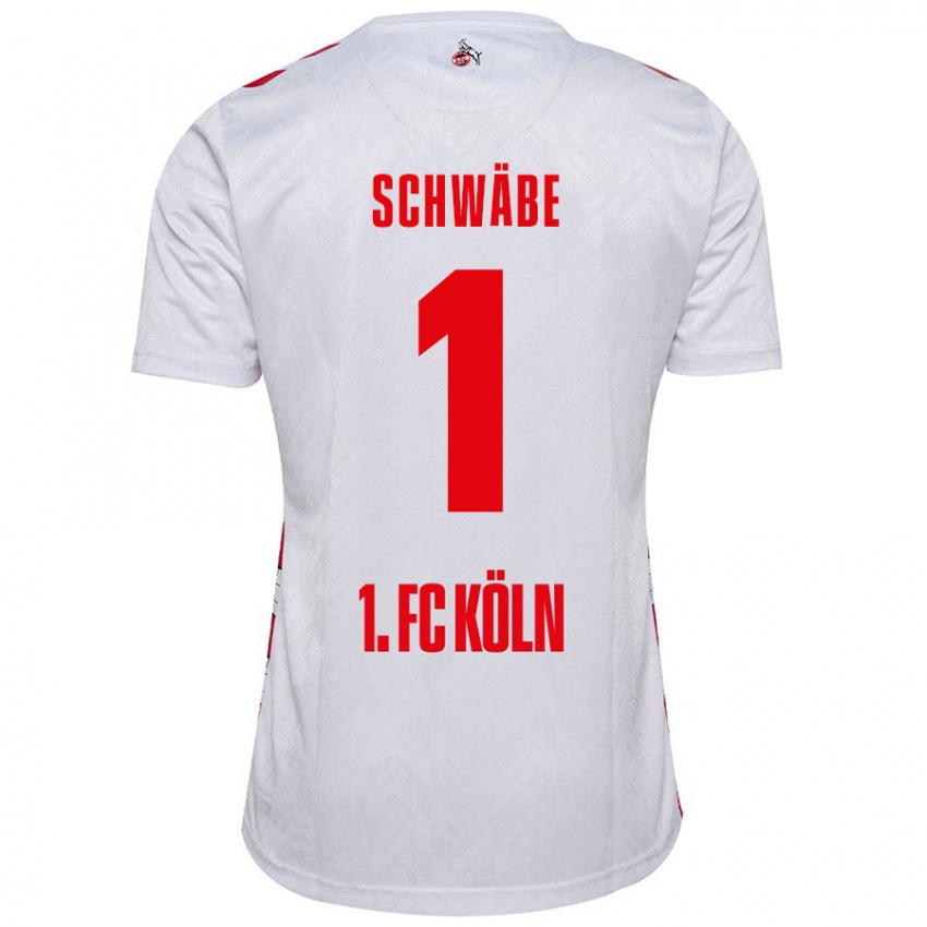 Niño Camiseta Marvin Schwäbe #1 Blanco Rojo 1ª Equipación 2024/25 La Camisa Perú